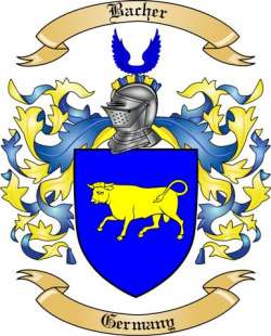 Bacher Family Crest from Germany3