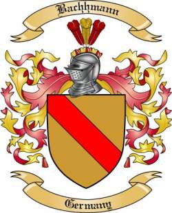 Bachhmann Family Crest from Germany