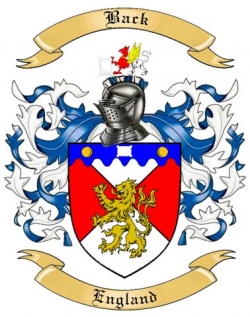 Back Family Crest from England