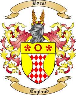 Bacot Family Crest from England