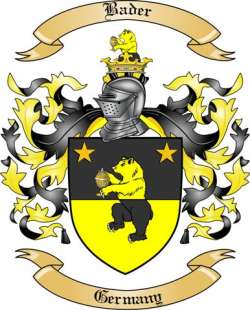 Bader Family Crest from Germany