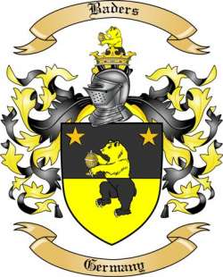 Baders Family Crest from Germany