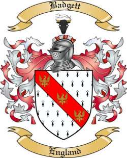 Badgett Family Crest from England