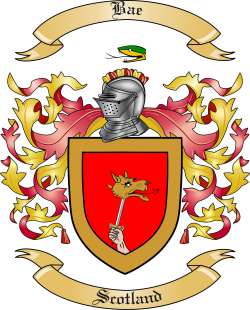 Bae Family Crest from Scotland