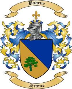 Baheux Family Crest from France