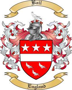 Bail Family Crest from England