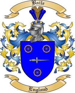 Baile Family Crest from England