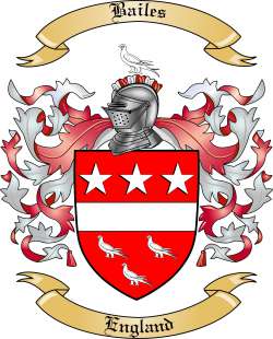 Bailes Family Crest from England