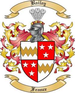 Bailey Family Crest from France
