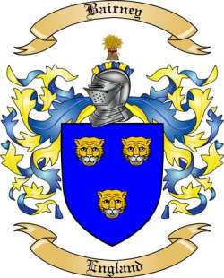 Bairney Family Crest from England