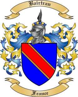 Bairtran Family Crest from France