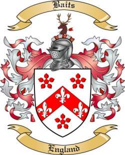 Baits Family Crest from England