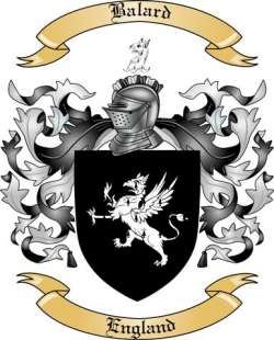 Balard Family Crest from England