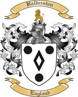 Balderston Family Crest from England