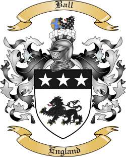 Ball Family Crest from England
