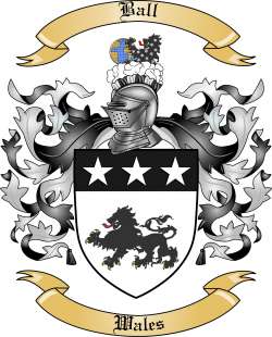 Ball Family Crest from Wales
