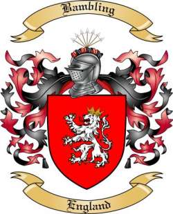Bambling Family Crest from England