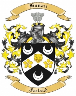Banan Family Crest from Ireland