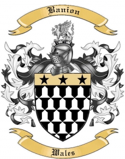 Banion Family Crest from Wales
