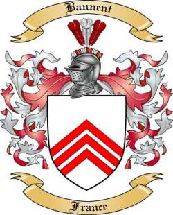 Bannent Family Crest from France