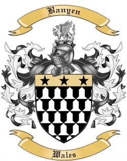 Banyen Family Crest from Wales
