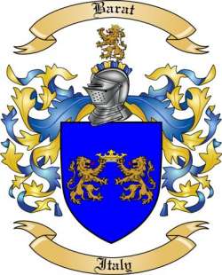 Barat Family Crest from Italy