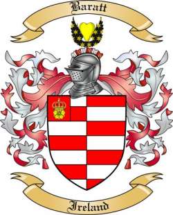 Baratt Family Crest from Ireland