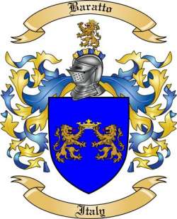Baratto Family Crest from Italy