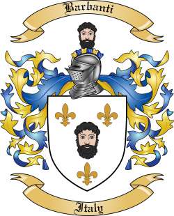 Barbanti Family Crest from Italy