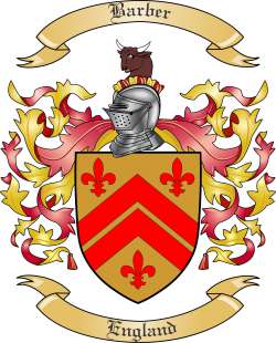Barber Family Crest from England2
