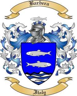 Barbera Family Crest from Italy