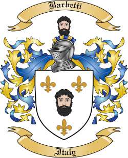 Barbetti Family Crest from Italy