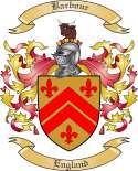 Barbour Family Crest from England