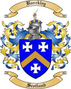 Barckley Family Crest from Scotland