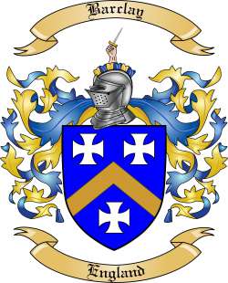 Barclay Family Crest from England