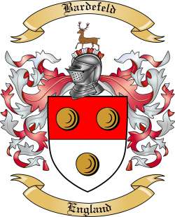 Bardefeld Family Crest from England