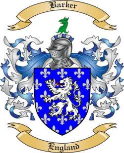 Barker Family Crest from England