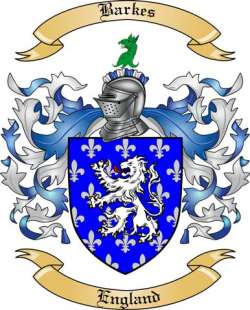 Barkes Family Crest from England