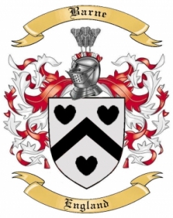 Barne Family Crest from England