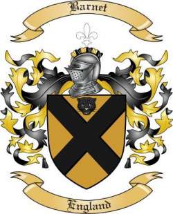 Barnet Family Crest from England