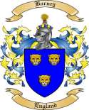 Barney Family Crest from England
