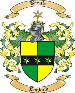 Barnis Family Crest from England