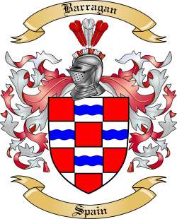 Barragan Family Crest from Spain