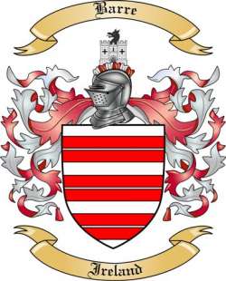 Barre Family Crest from Ireland