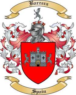 Barrera Family Crest from Spain