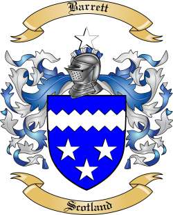 Barrett Family Crest from Scotland