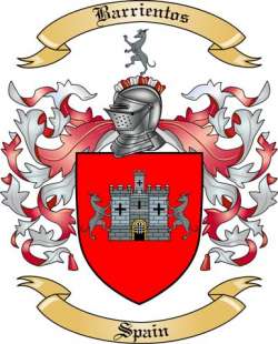 Barrientos Family Crest from Spain