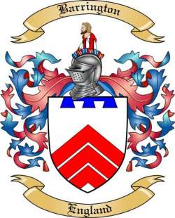 Barrington Family Crest from England