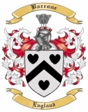 Barrone Family Crest from England