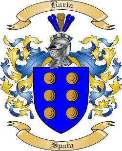 Barta Family Crest from Spain